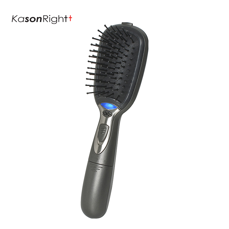Spazzola per capelli ionica con setole morbide naturali, antistatica, cuscino rimovibile per una facile pulizia, utilizzata con batteria LR03